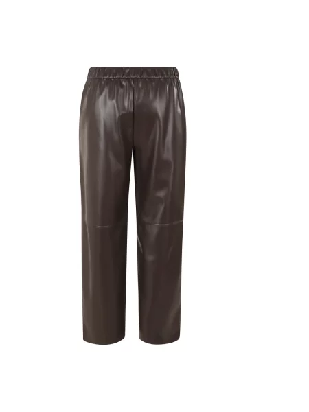 Spodnie Max Mara skórzane brązowe