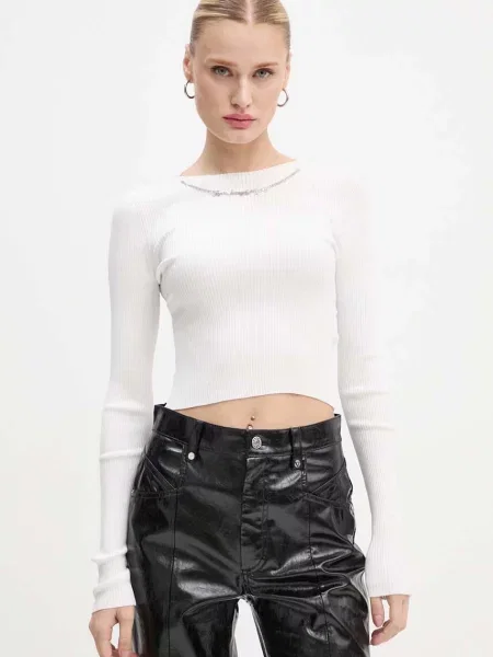 Majica z dolgimi rokavi Diesel M-ALEA bela