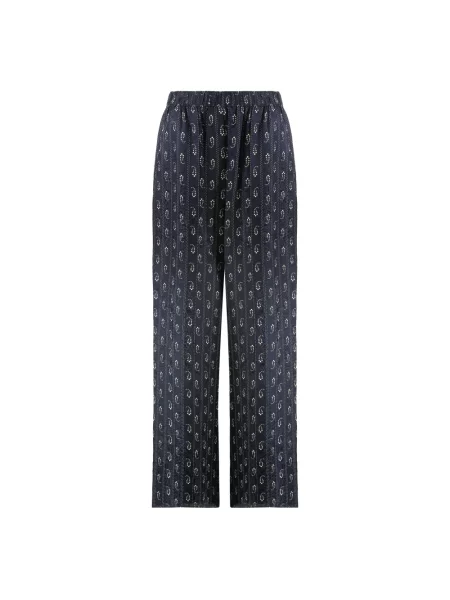 Spodnie Tory Burch niebieskie