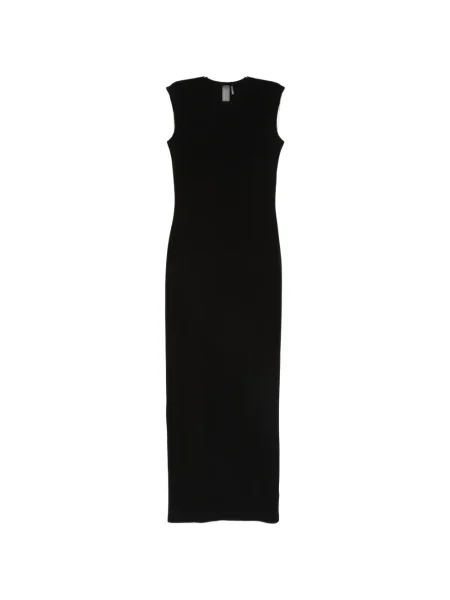 Maxi rochie maxi Norma Kamali fără mâneci de costum negru