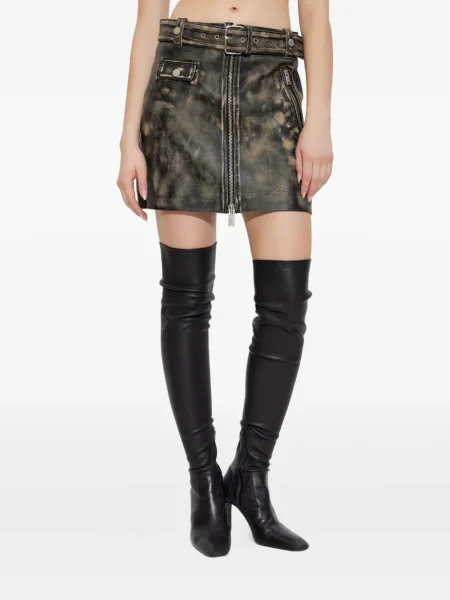 Spódnica skórzana Gestuz czarna