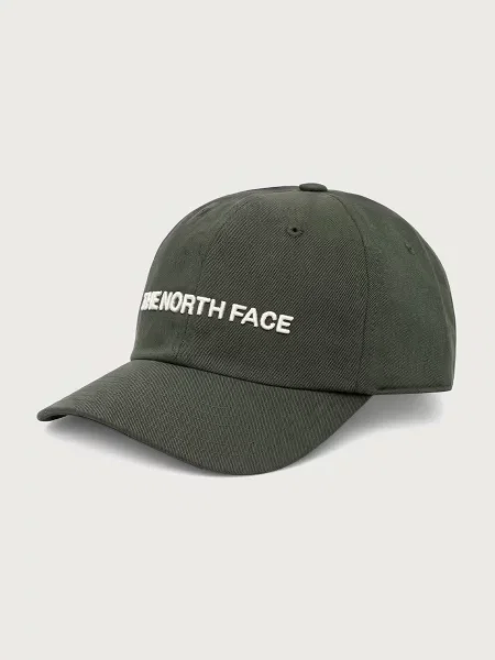 The North Face kapa s šiltom z bombažem Norm zelena