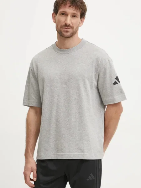Tricou Adidas cu autograf gri