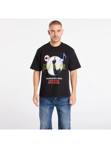 Tricou PLEASURES Loud Music T-Shirt Black S negru
