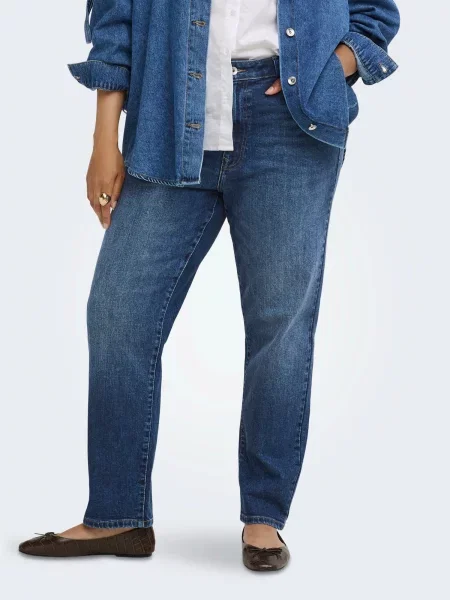 ONLY Carmakoma Džínsy denim modrá
