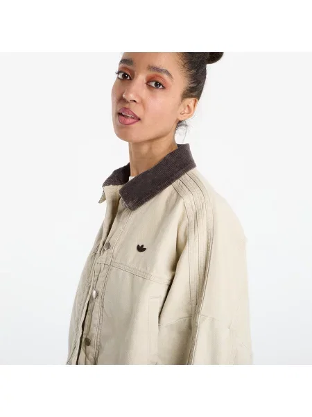 Μπουφάν adidas P Ess Canvas Tracktop Jacket Stone Khaki XS χακί