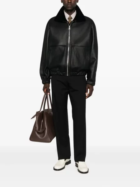 Geanta de piele Fendi negru