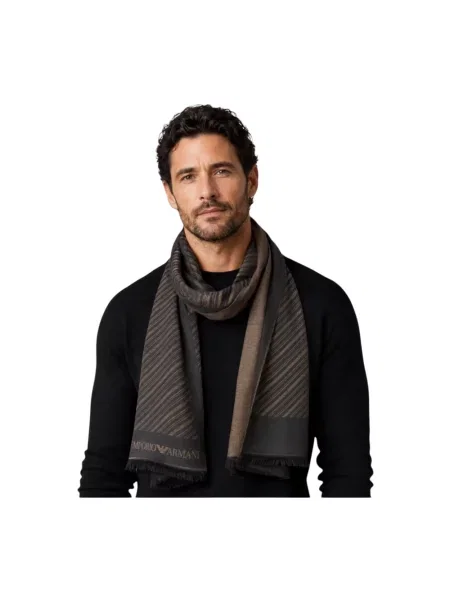 Szal Emporio Armani brązowa