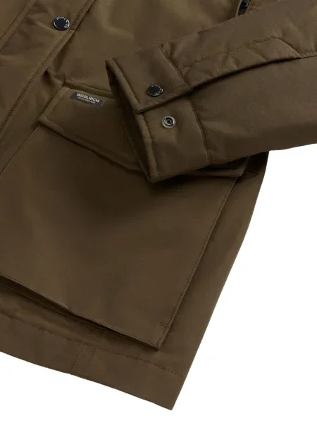 Geacă Woolrich de catifea verde