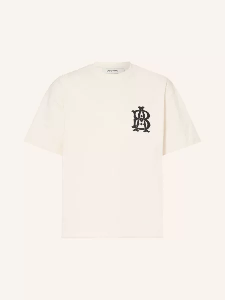 About:Blank Oversized Tričko krémová černá