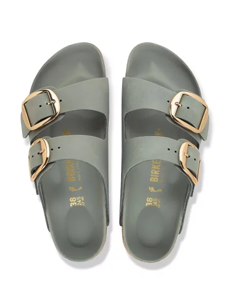 Кожаные шлепанцы Birkenstock с пряжкой