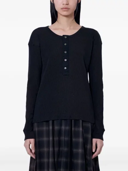 Top Our Legacy cu guler henley negru