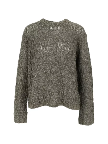 Sweter Eleh z cekinami zielony