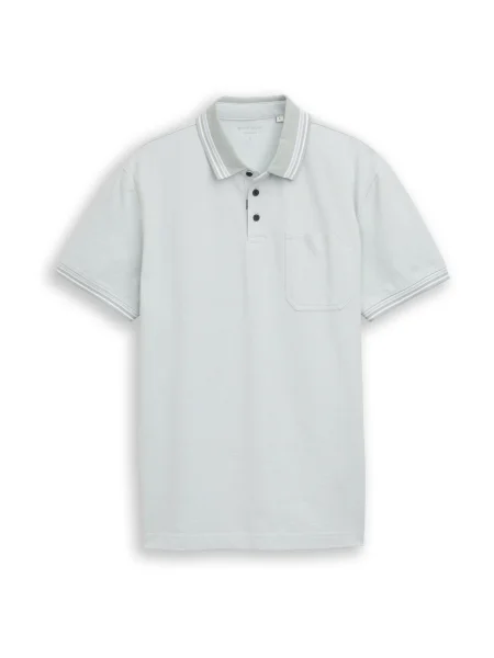 TOM TAILOR Tricou albastru pastel / verde pastel alb