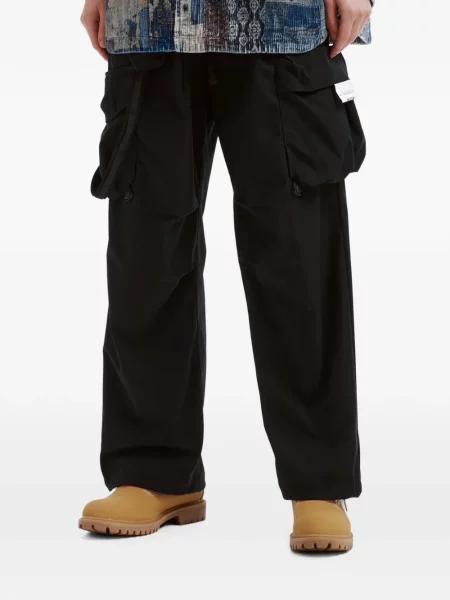 Pantaloni cargo Musium Div. cu autograf negru