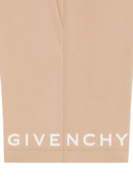Pantaloni scurți Givenchy cu autograf bej