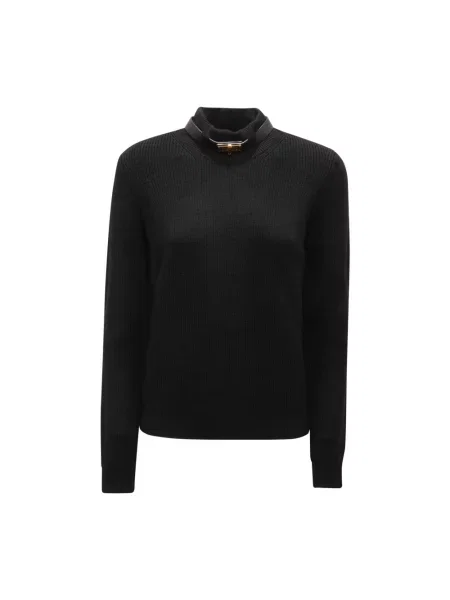 Sweter Elisabetta Franchi wełniany czarny