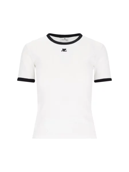 Koszulka Courreges z logo biała