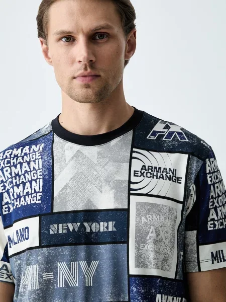 Armani Exchange férfi póló kék