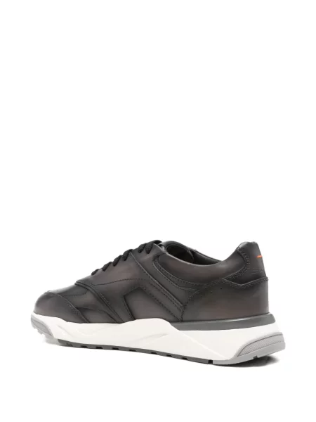Sneakerși Santoni din piele maro