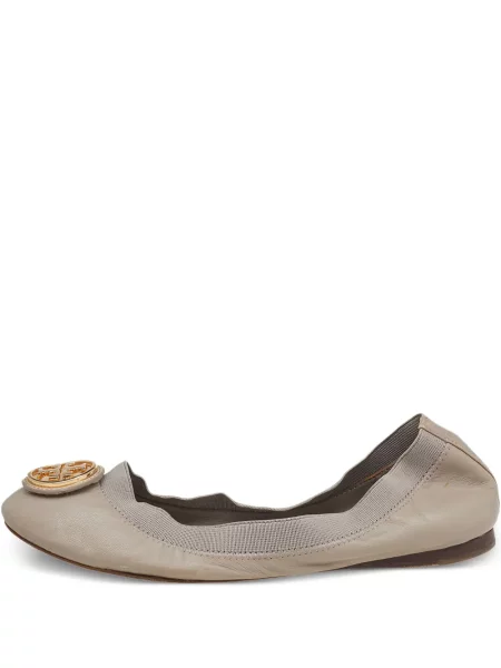 Balerini Tory Burch cu autograf gri