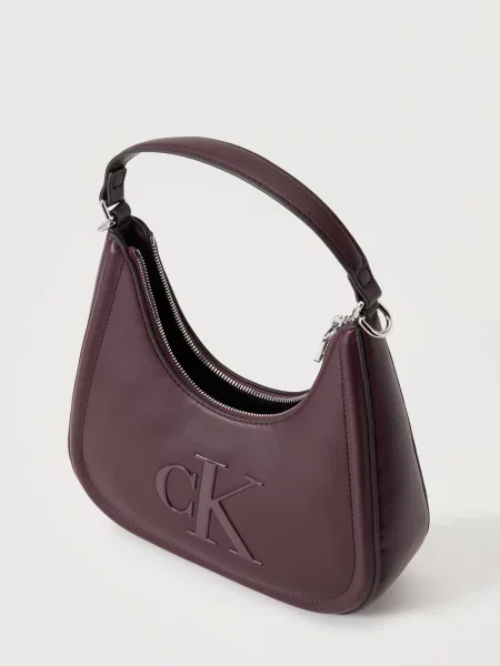 Calvin Klein Kabelka na rameno BOLD vínovo červená