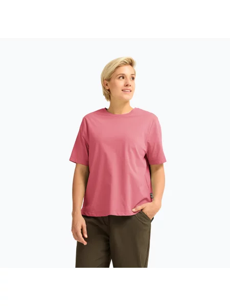 Tricou de trekking pentru femei Jack Wolfskin Travel T evening rose roz