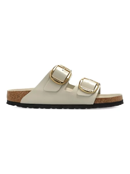 Klapki Birkenstock na sprzączkę beżowe