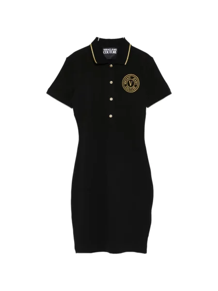 Rochie din denim Versace Jeans Couture de costum negru