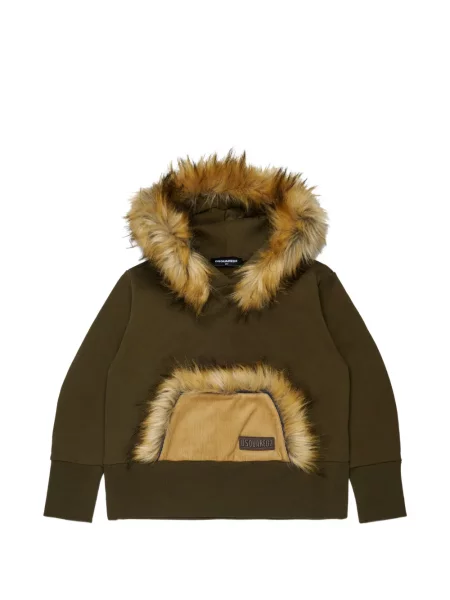 Bluza z kapturem dziecięca Dsquared2 zielona
