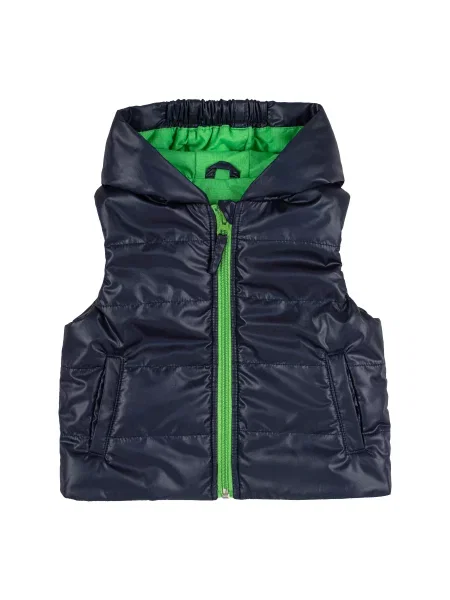 Утепленный переработанный жилет Бемби синий