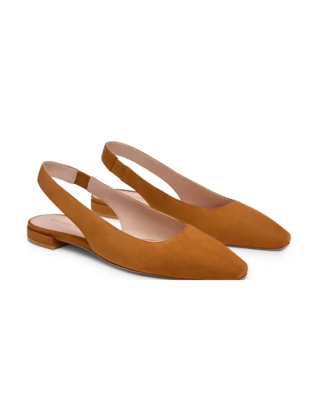 Balerinki Stuart Weitzman zamszowe bez obcasa brązowe