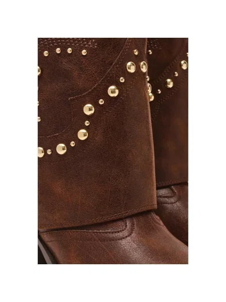 Botki Steve Madden skórzane brązowe