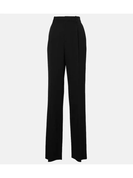 Volnene hlače Saint Laurent črna