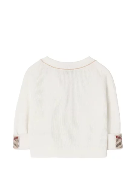 Dětské kardigan Burberry bílý