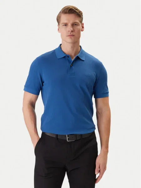 BOSS Tricou polo Pallas albastru