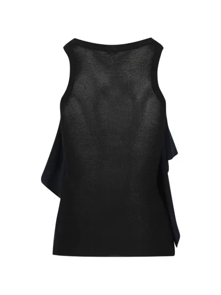Top Loewe fără mâneci drapat albastru