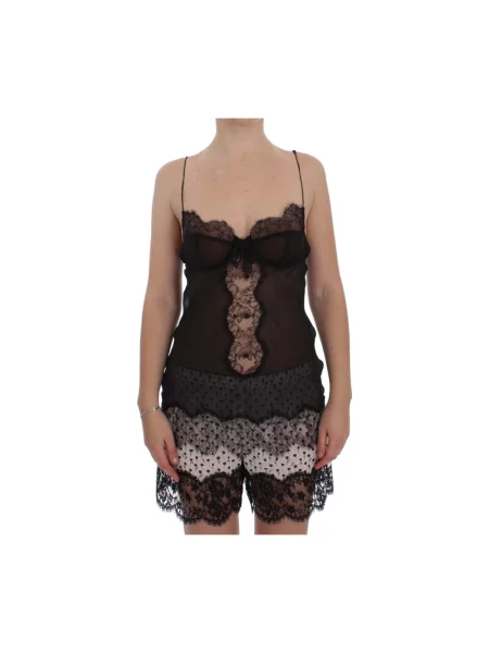Jedwabny top Dolce And Gabbana czarny
