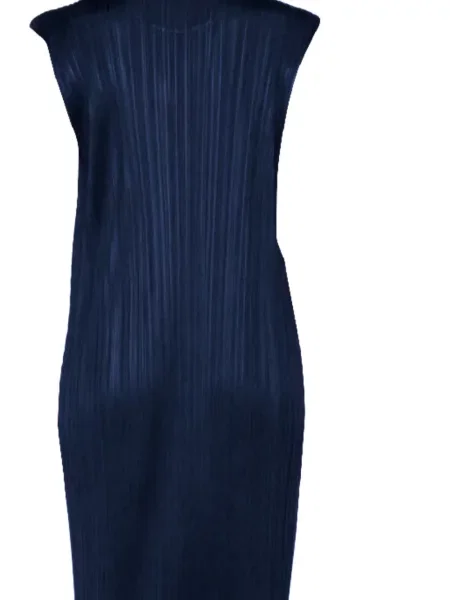 Αμάνικη μίντι φόρεμα Pleats Please Issey Miyake μπλε