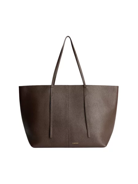Lniana shopperka By Malene Birger brązowa