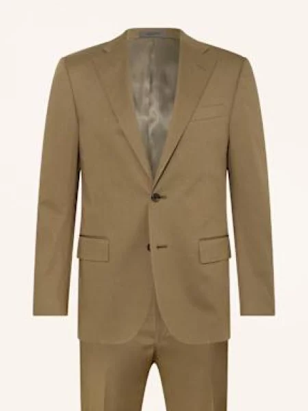 Corneliani Oblek Slim Fit olivová