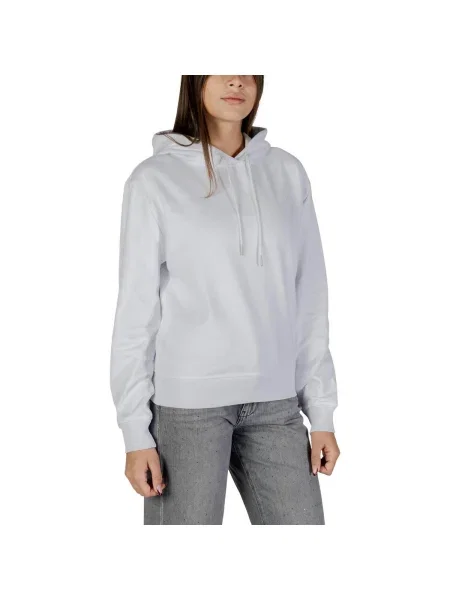 Froté mikina Calvin Klein Jeans biela