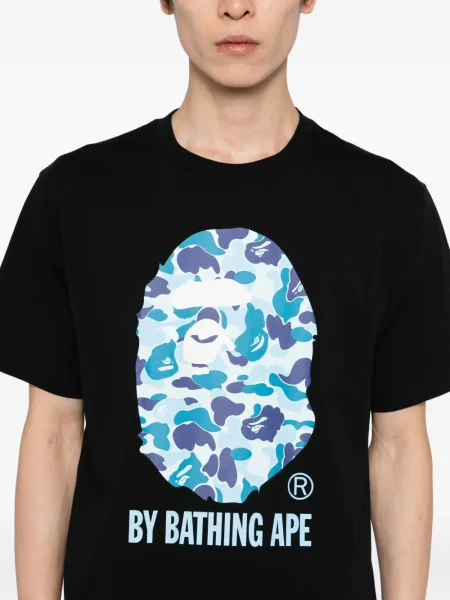 Tricou A Bathing Ape® cu imagine negru