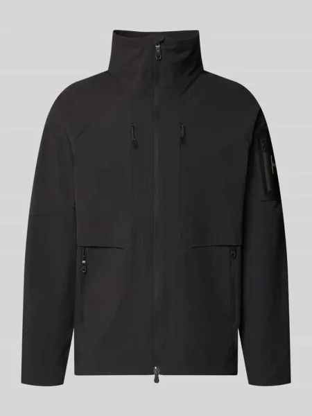 Krój regular fit Kurtka treningowa z naszywką z logo Model OW_GLOBE' Boss Green czarna