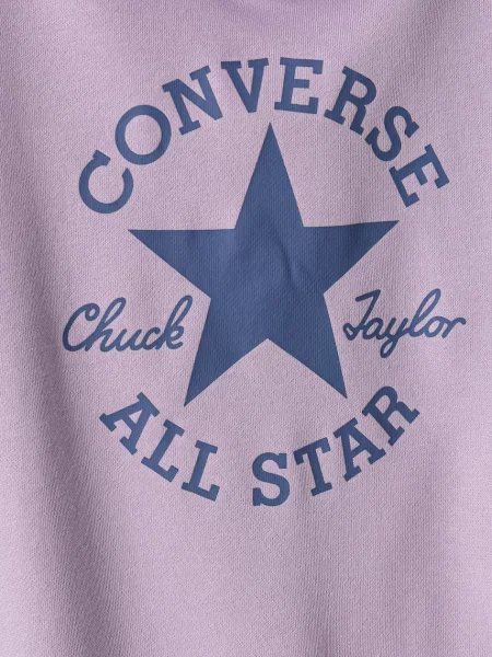 Суичър с качулка Converse виолетово