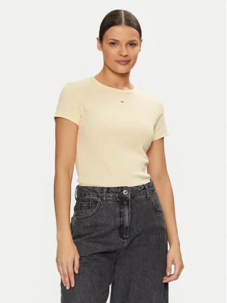 Tommy Jeans Tricou Essential bej