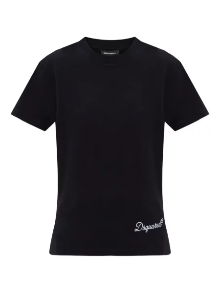 Tricou Dsquared2 cu broderie negru