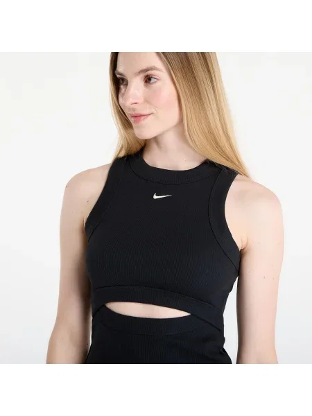 Плетен топ Nike черно