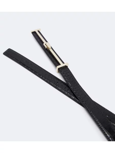 Cu centură curea Tom Ford din piele negru