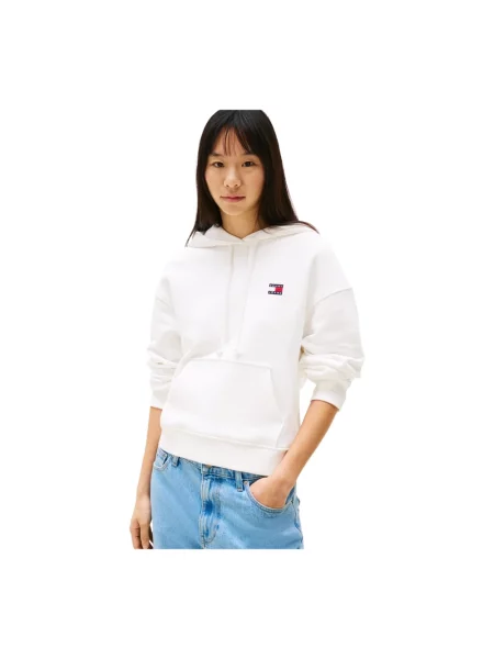 Tommy Jeans Bluza Badge Écru Boxy Fit biała